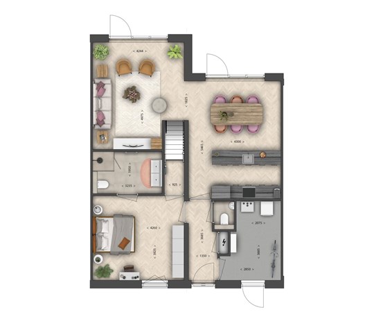 Floorplan - Kanaalstraat Bouwnummer 20, 9301 LT Roden